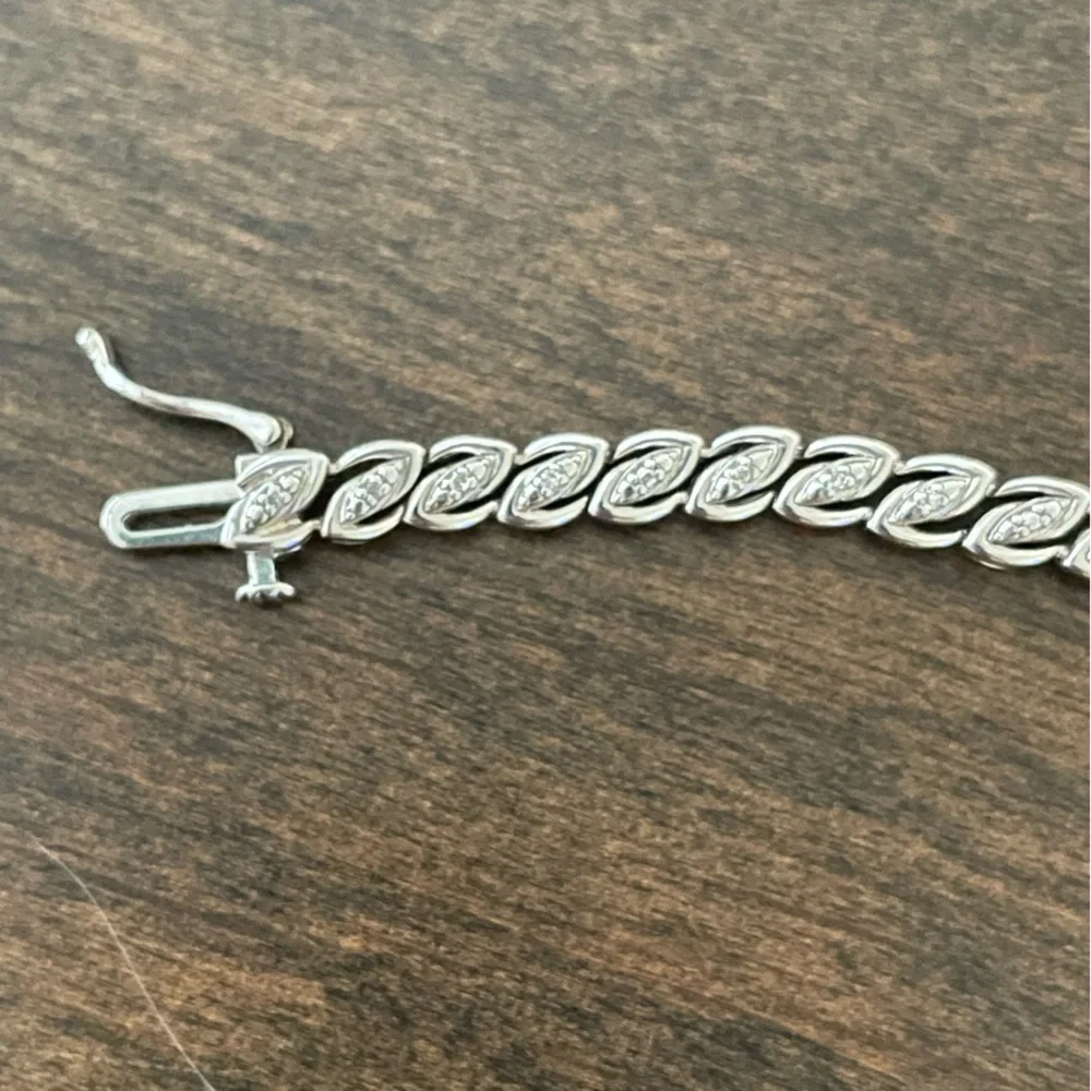 925 Sterling Silver Diamond Tennis Bracelet